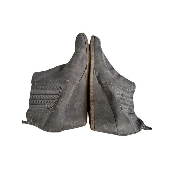 Dolce Vita Womens Boots Gray 8M Bootie‎ 2.5" Wedge Heel Round Toe Suede EUC - Picture 8 of 11